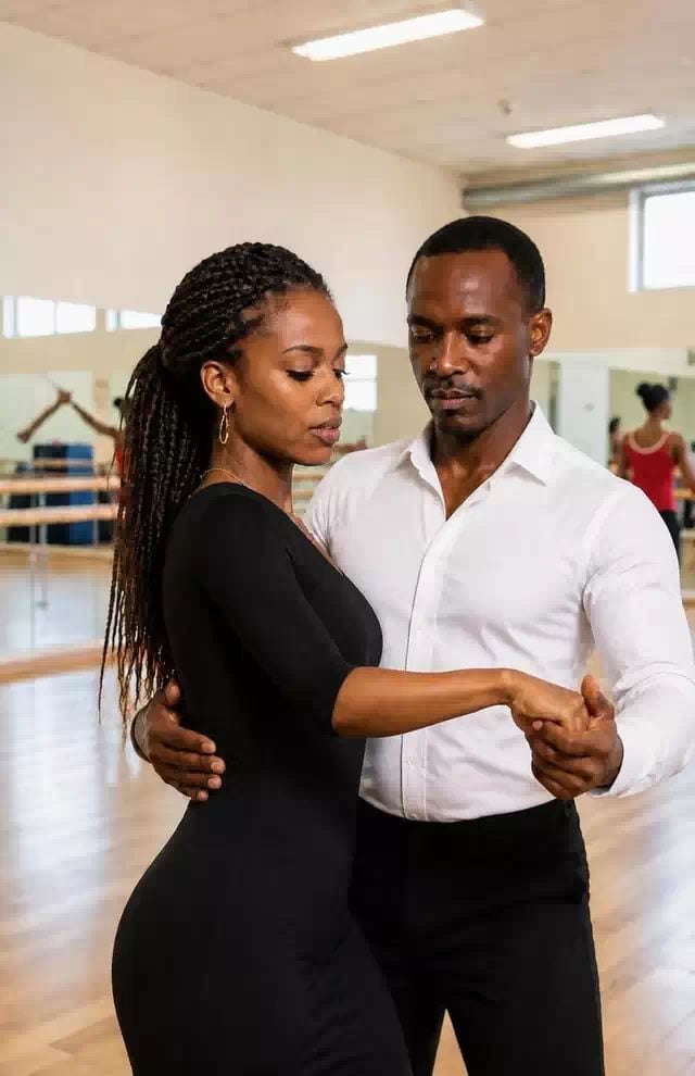 A couple on the studio floor during mid week training session